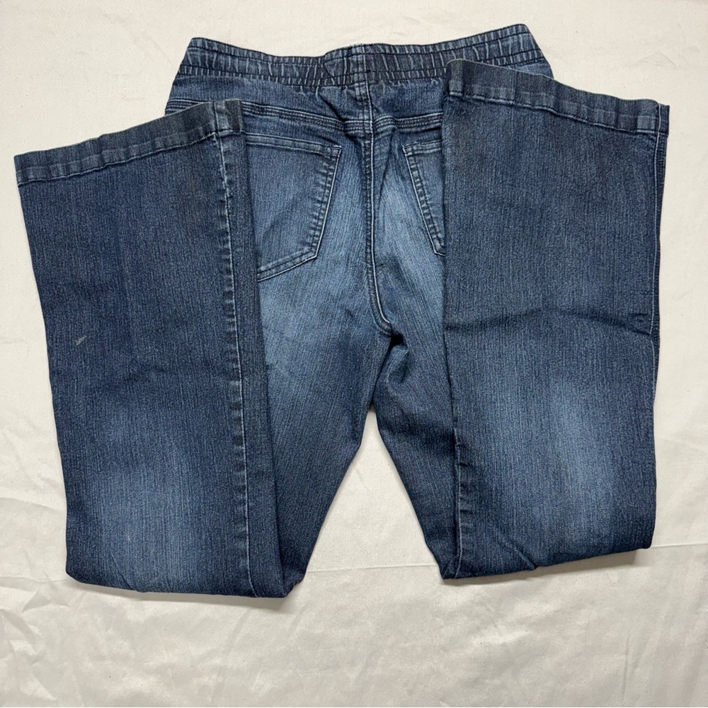 Chico’s Platinum Jeans Dark wash Size 0.5 Bootcut Elastic Waist - Picture 7 of 7